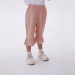 Pink Bell-Bottom Fashion Pants For Girls Image