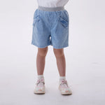 Light Jeans Blue Ordinary Fashion Shorts For Girls Image