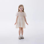 Pink Floral Fashion Dress For Girls Image