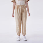 Khaki Ankle-Tied Fashion Pants For Girls Image