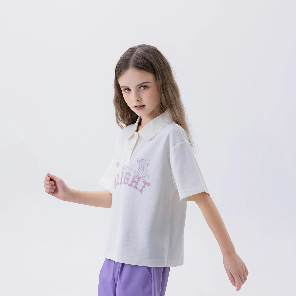 Printed Fashion Polo Shirt For Girls Image