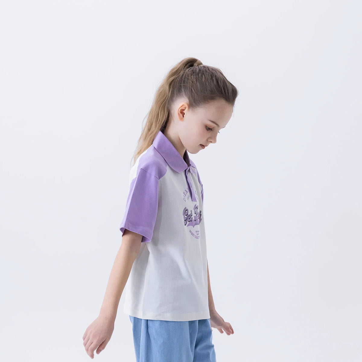 Printed Fashion Polo Shirt For Girls Image