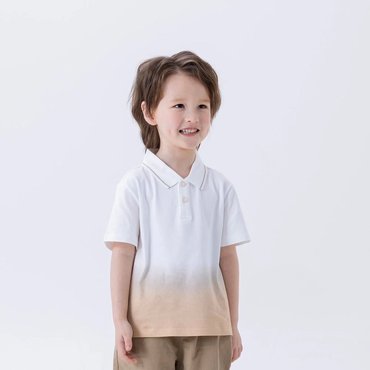 Dip-Dye Fashion Polo Shirt For Boys Image