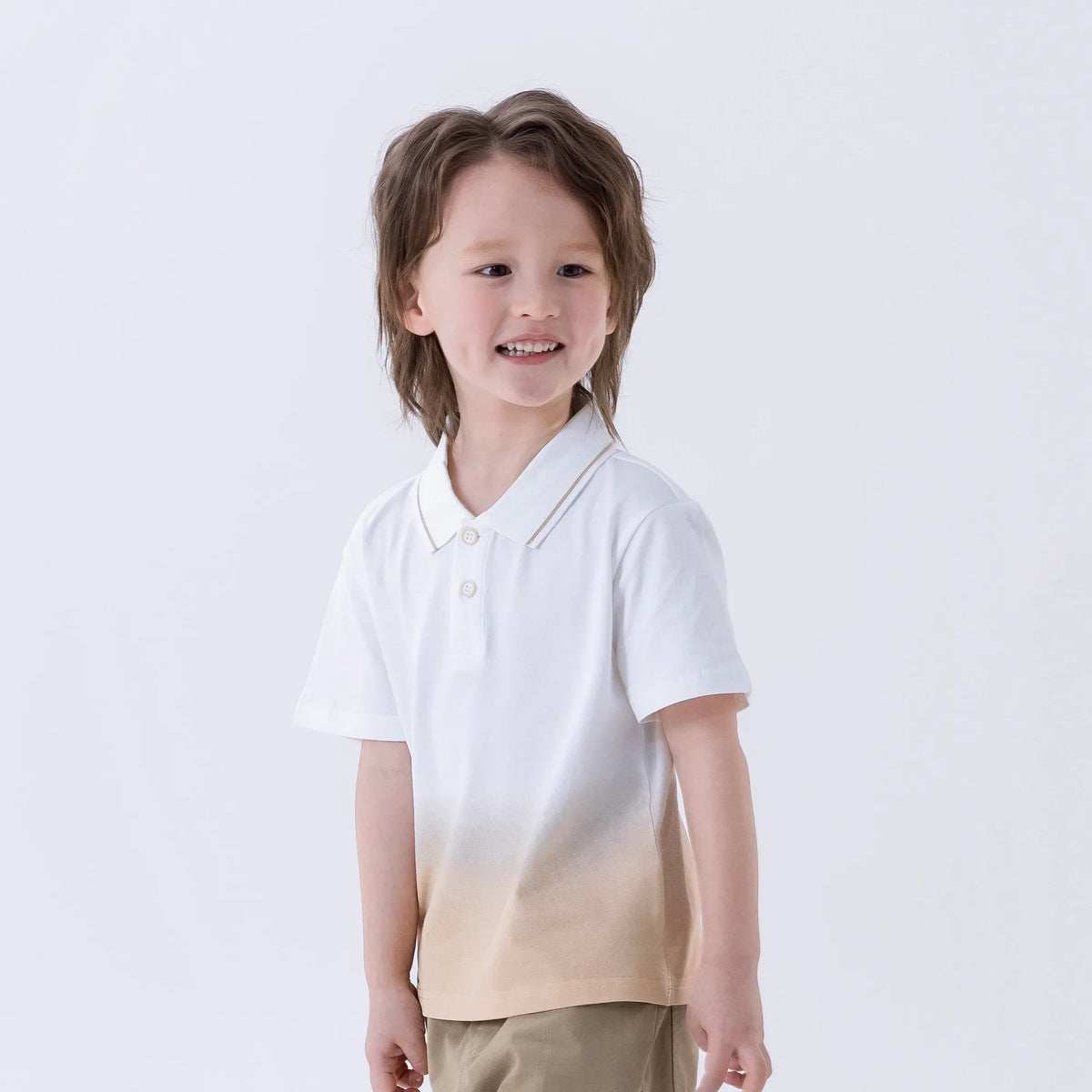 Dip-Dye Fashion Polo Shirt For Boys Image