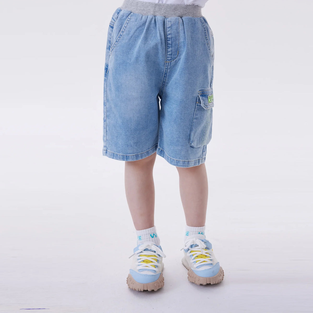Light Jeans Blue Ordinary Fashion Shorts For Boys Image
