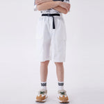 White Ordinary Fashion Shorts For Boys Image