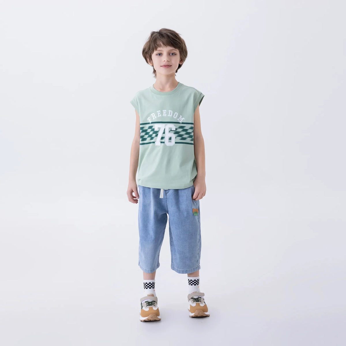 Printed Fashion Sleeveless T-Shirt For Boys Image