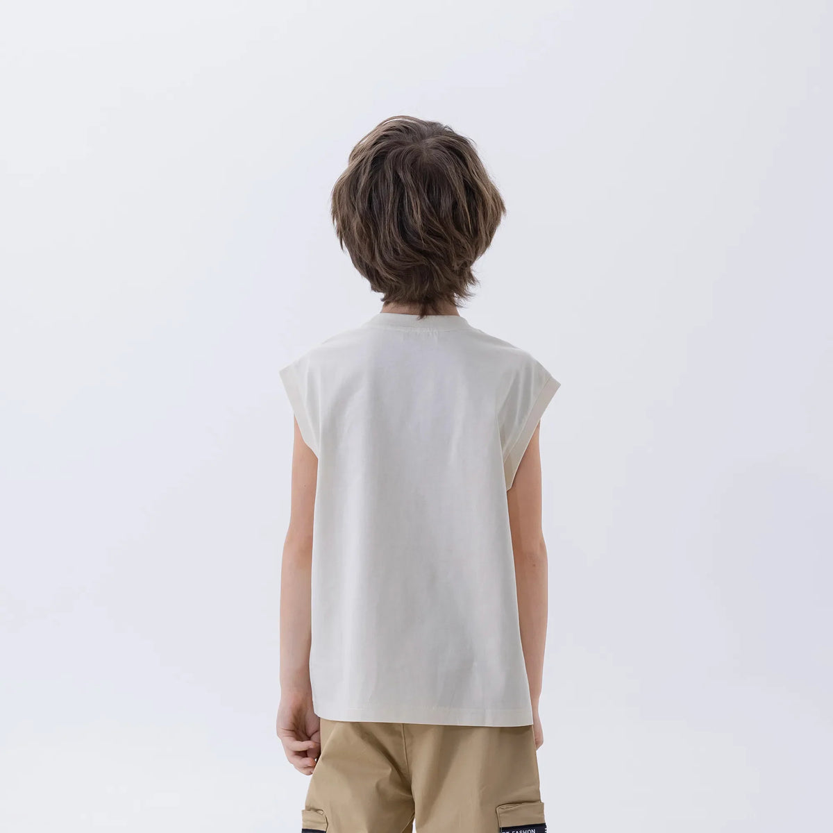 Printed Fashion Sleeveless T-Shirt For Boys Image