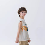 Printed Fashion Sleeveless T-Shirt For Boys Image