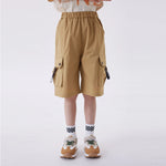 Dark Khaki Baggy Fashion Shorts For Boys Image