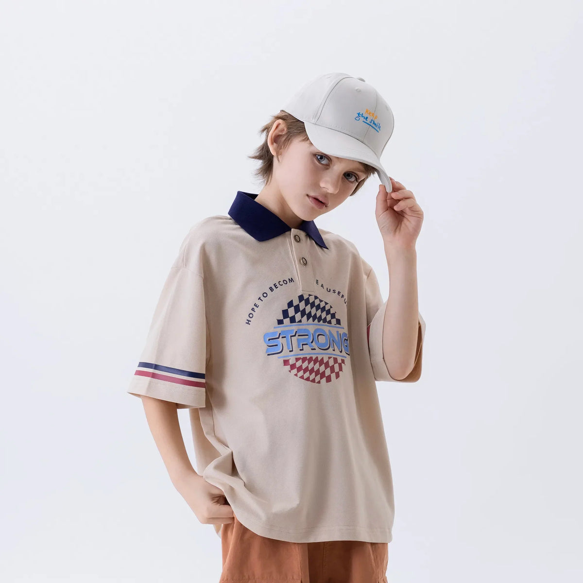 Printed Fashion Polo Shirt For Boys Image