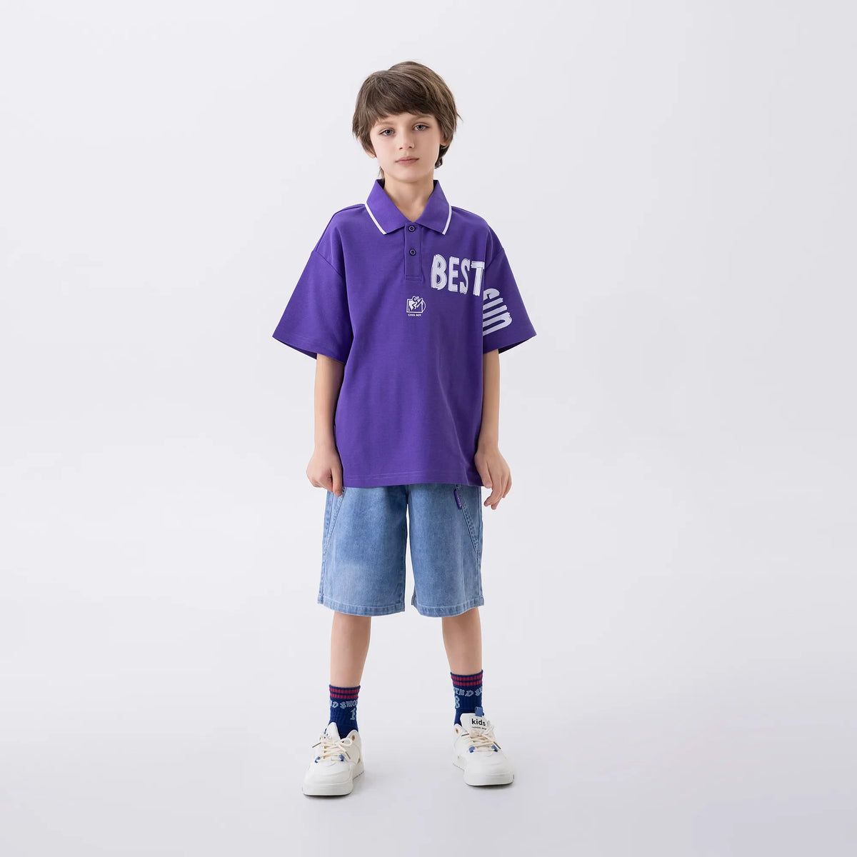 Printed Fashion Polo Shirt For Boys Image