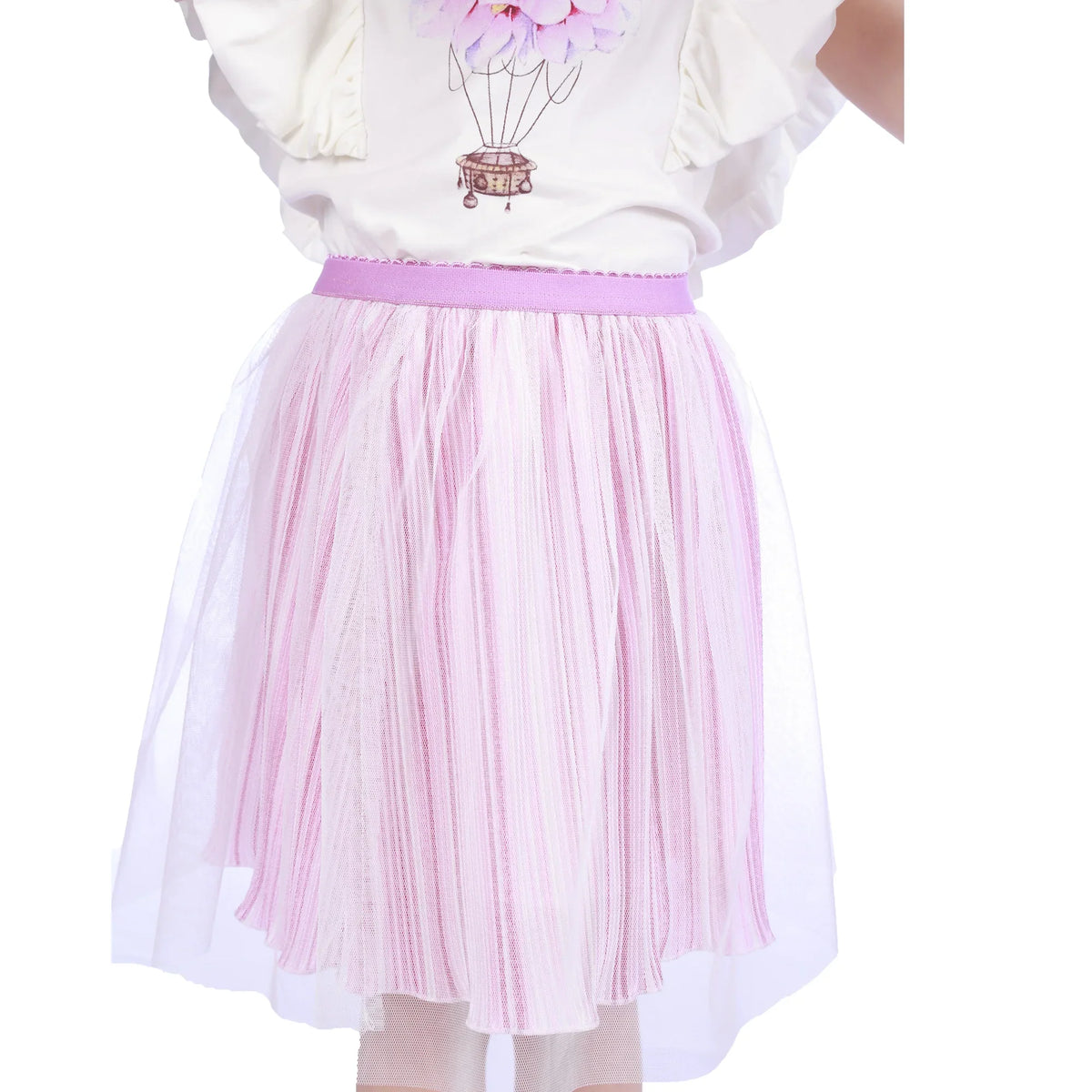 Purple Skater Classic Skirt For Girls Image