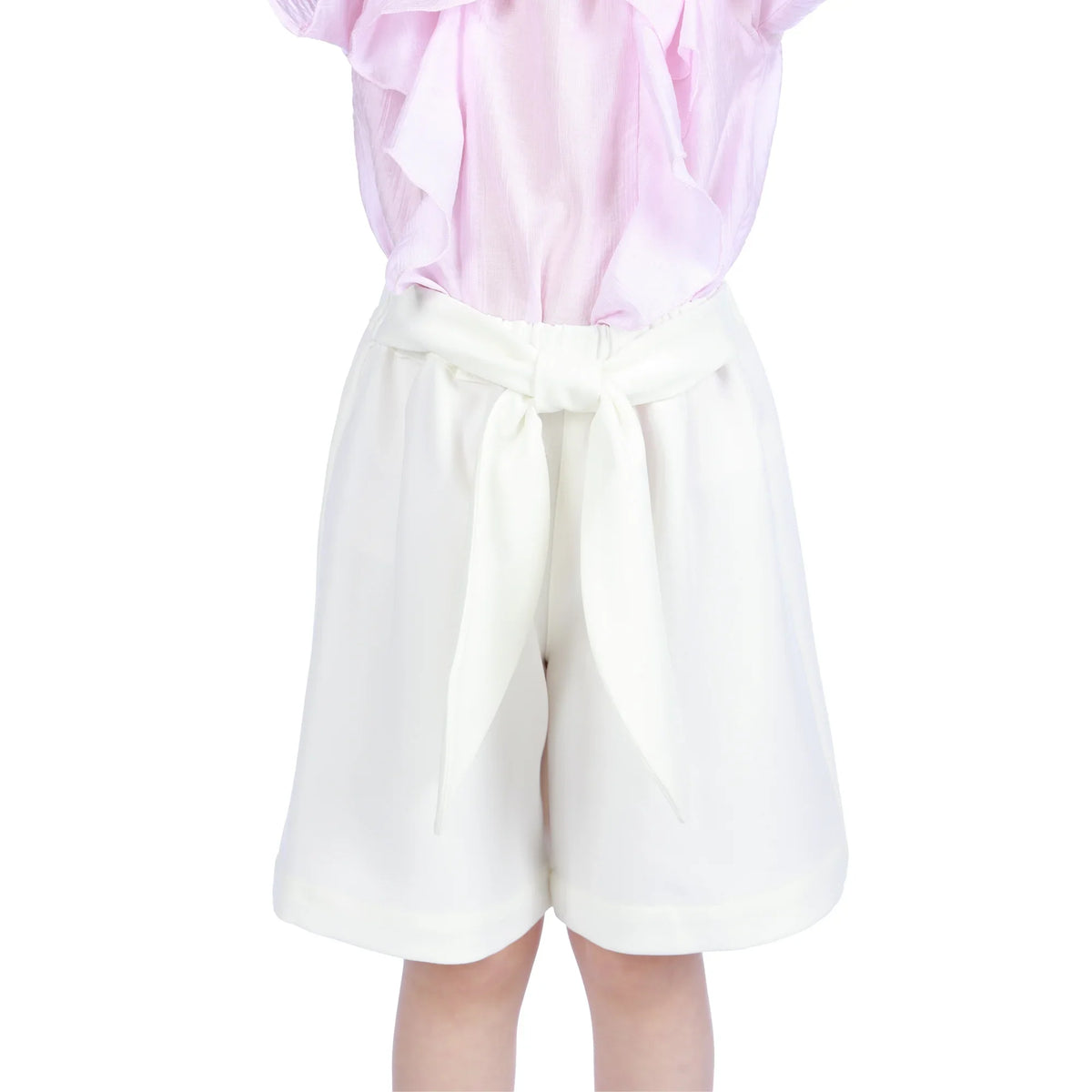 Off White Baggy Classic Shorts For Girls Image