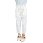 Off White Skinny Classic Pants For Girls Image