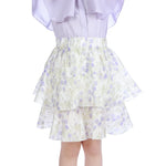 Purple Puffy Classic Skirt For Girls Image