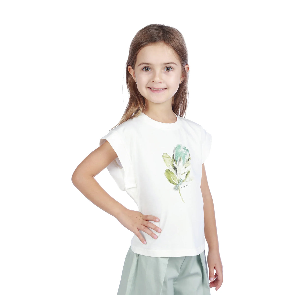 Floral Classic T.Shirt For Girls Image
