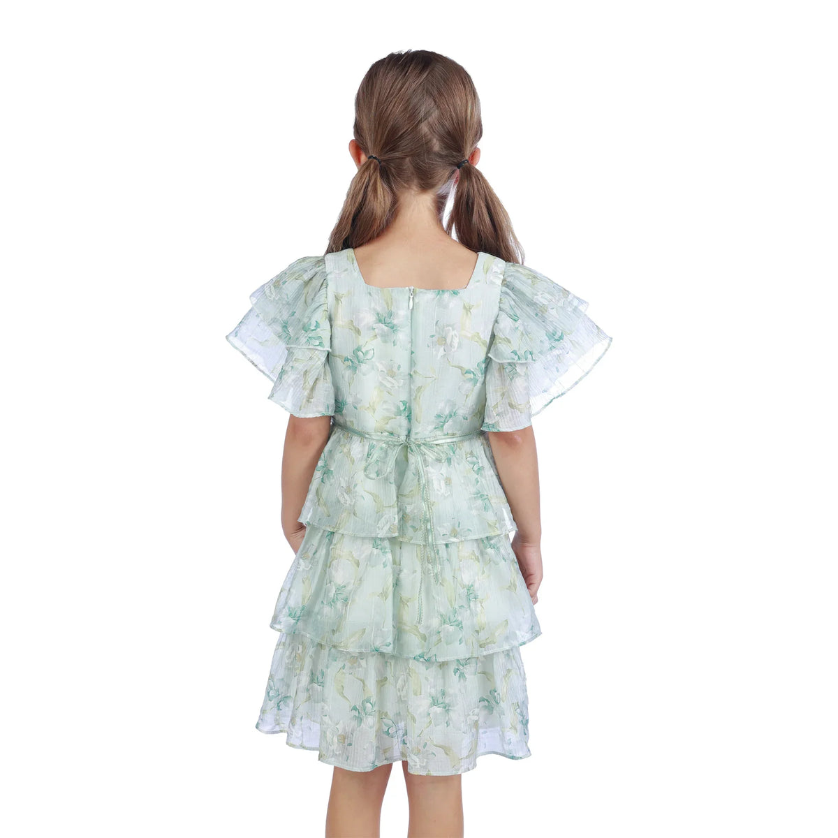 Floral Classic Dress For Girls Image