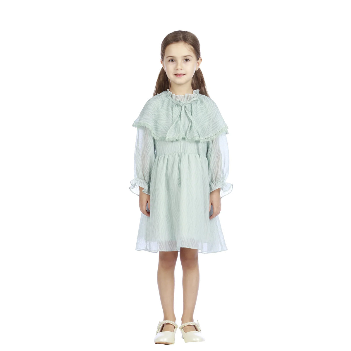 Jacquard Classic Dress For Girls Image