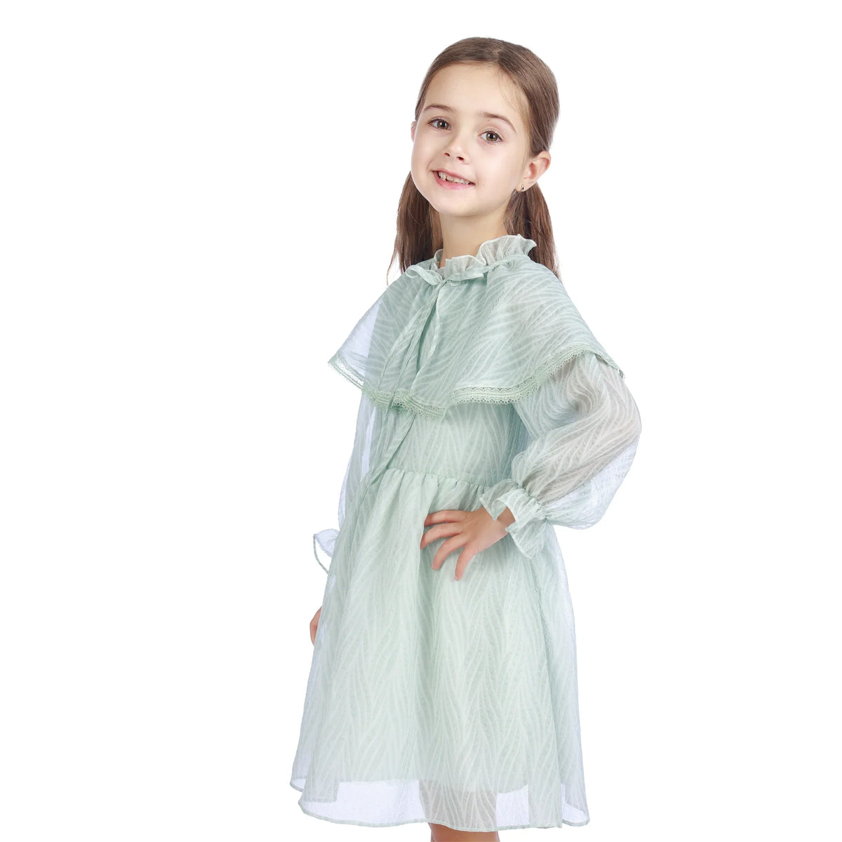 Jacquard Classic Dress For Girls Image