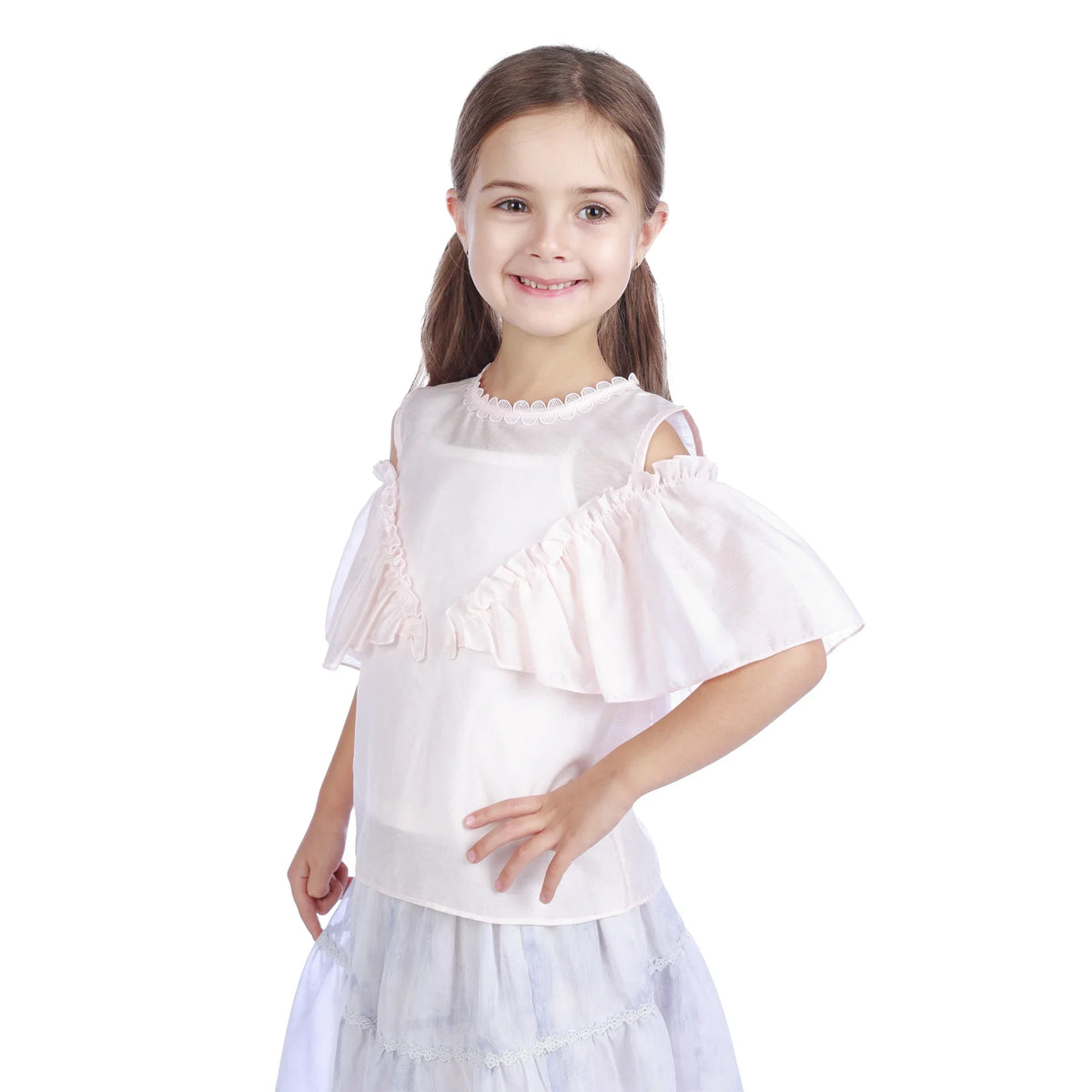 Plain Classic Blouse For Girls Image