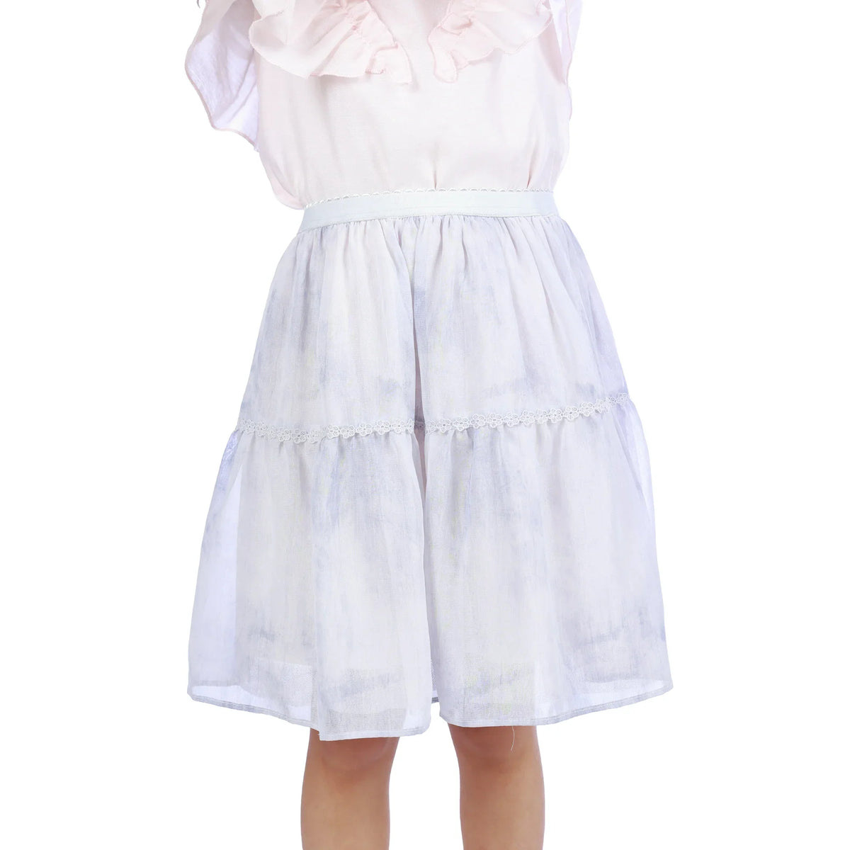 Blue Purple Skater Classic Skirt For Girls Image