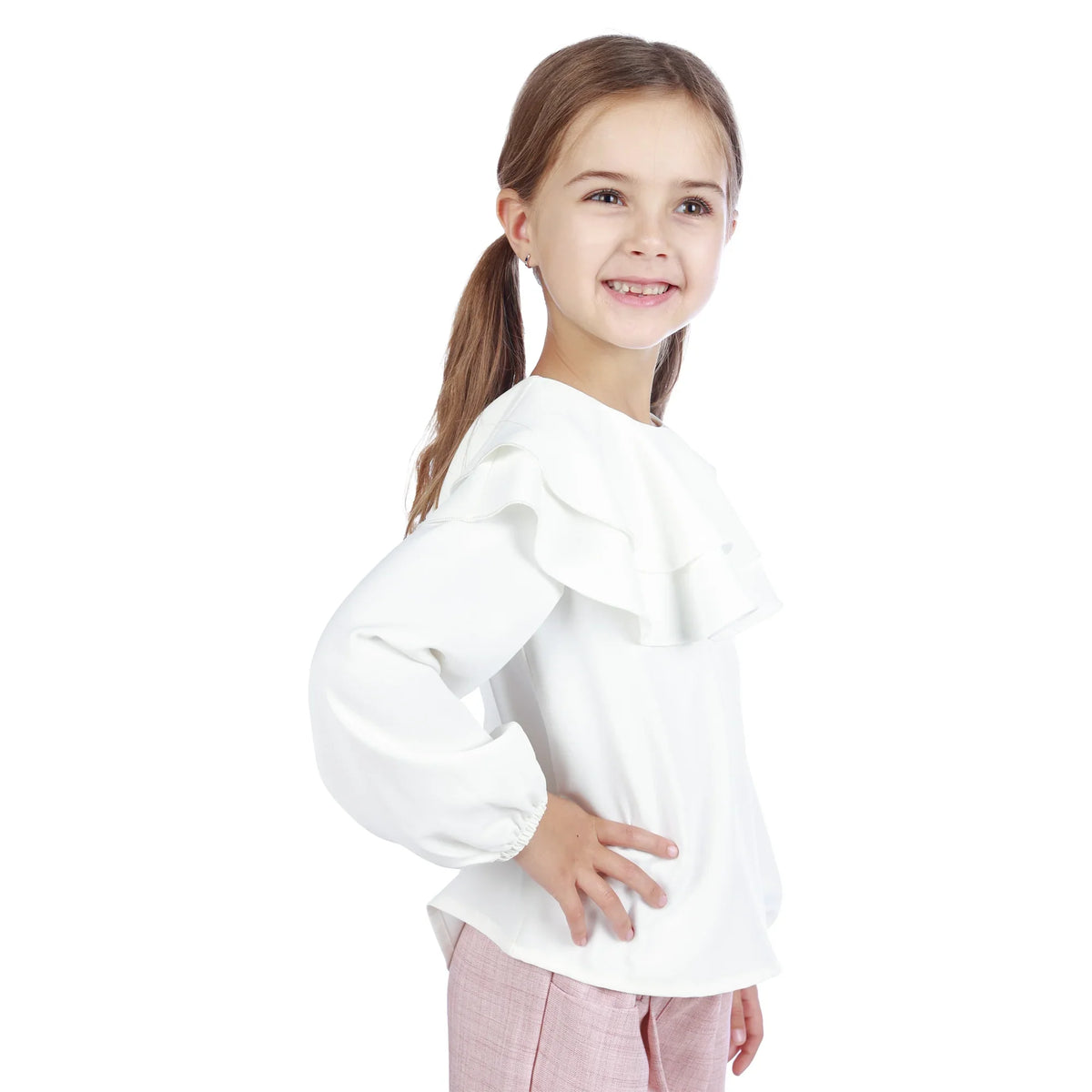 Plain Classic Blouse For Girls Image