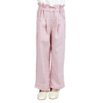 Light Pink Straight-Leg Classic Pants For Girls Image