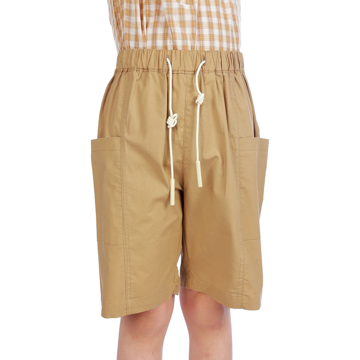 Khaki Ordinary Classic Shorts For Boys Image