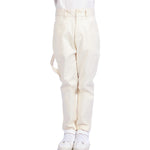 Beige Skinny Classic Pants For Boys Image