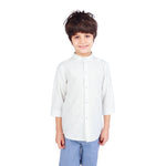 Blue Striped Classic Shirt For Boys Image