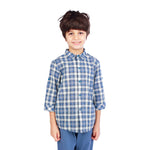 Blue Checked Classic Shirt For Boys Image
