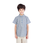 Blue Checked Classic Shirt For Boys Image