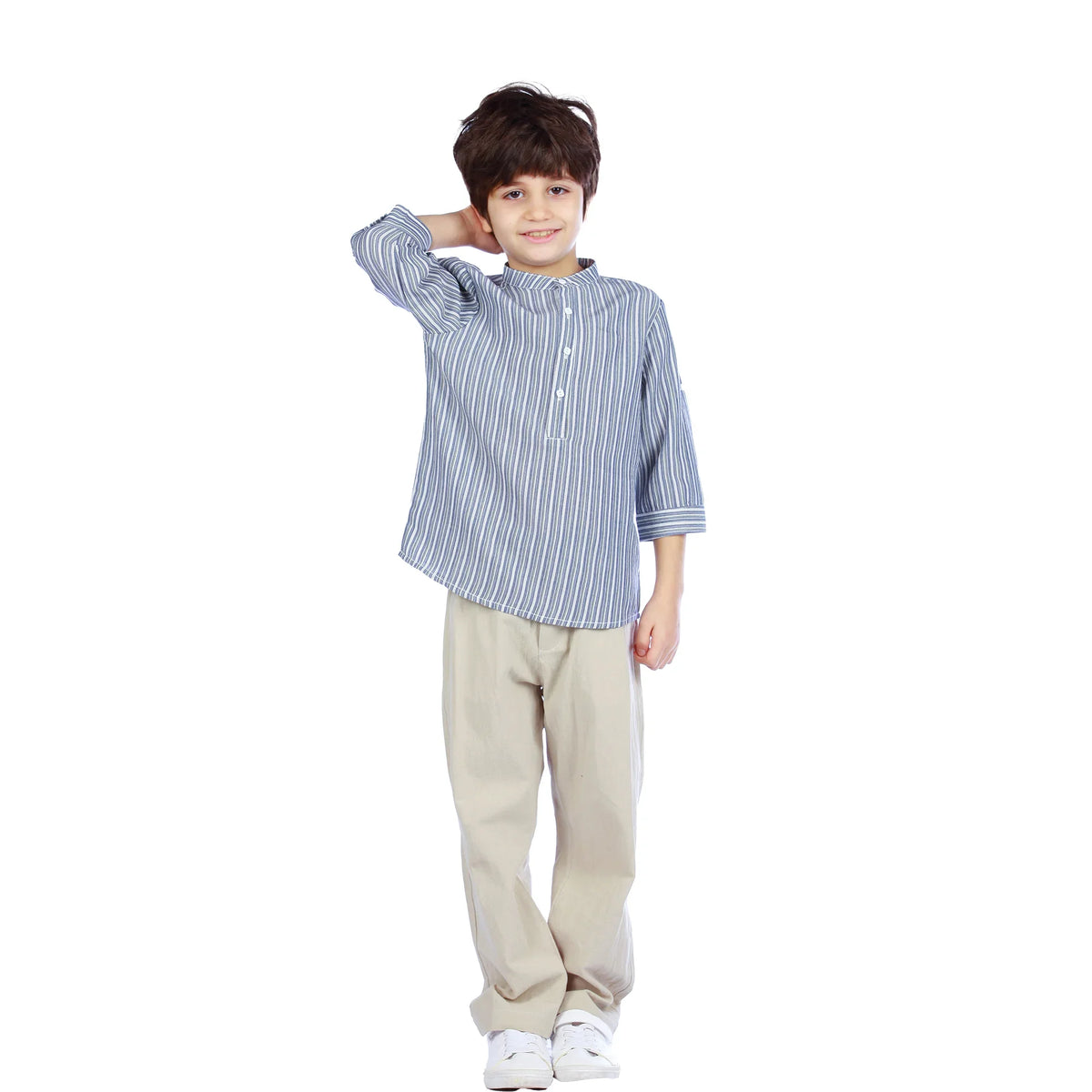 Striped Classic Blouse For Boys Image