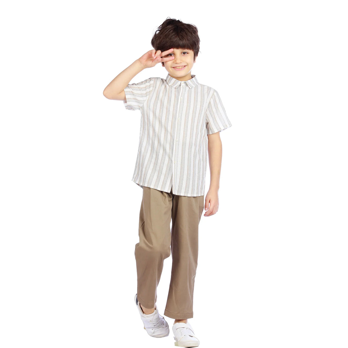 Striped Classic Shirt For Boys Image