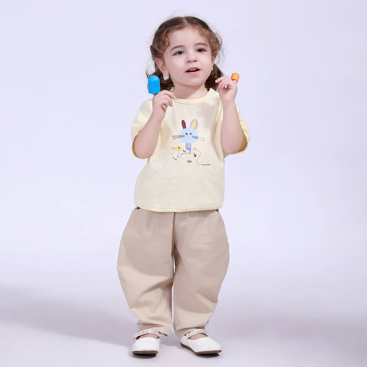 Printed Street Look T.Shirt For Baby Girl Image