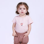 Bean Red Printed Street Look T.Shirt For Baby Girl Image