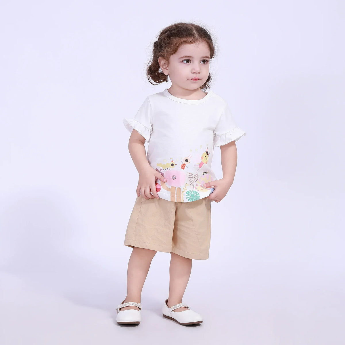 Printed Street Look T.Shirt For Baby Girl Image