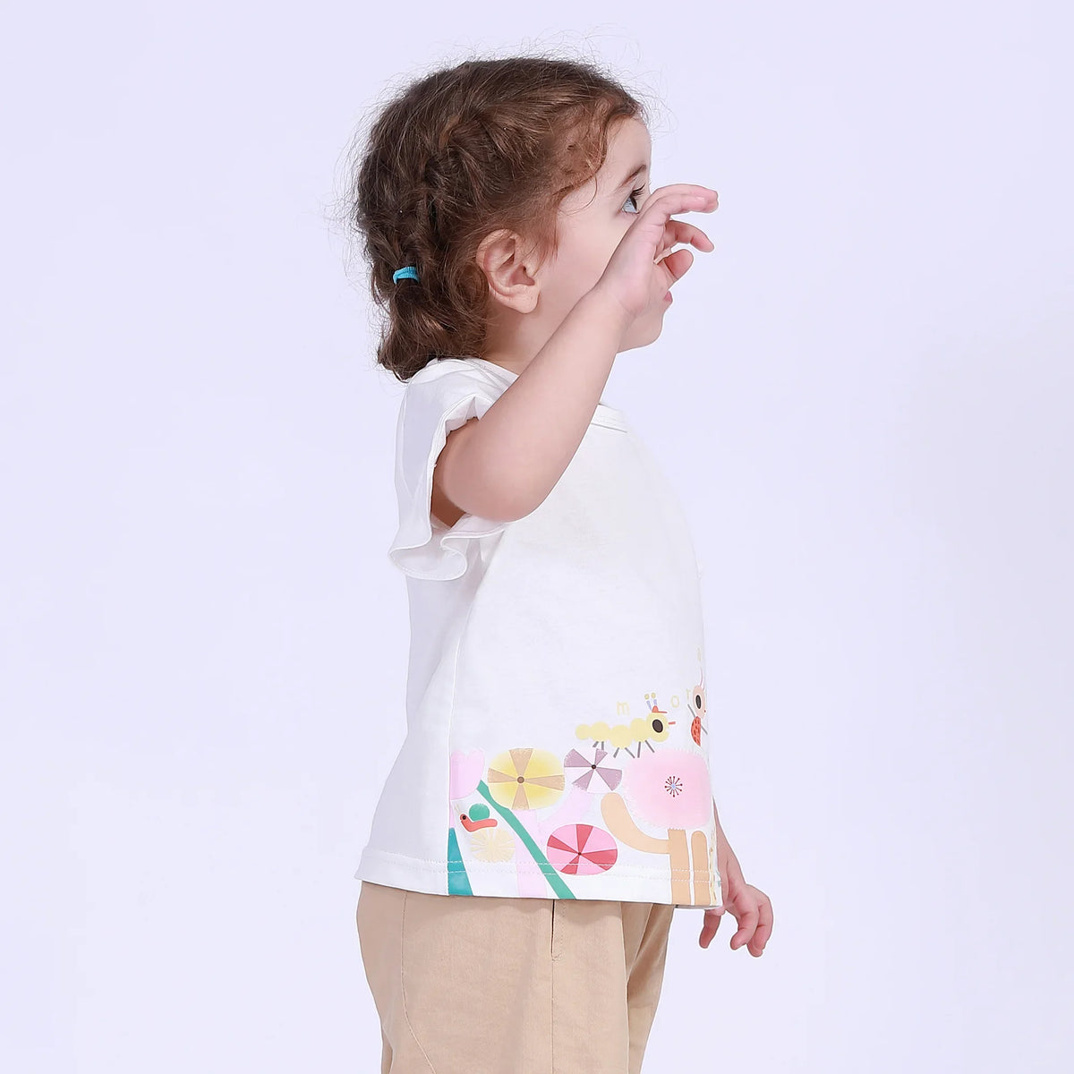 Printed Street Look T.Shirt For Baby Girl Image