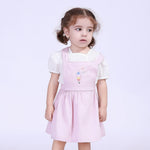 Off White Jacquard Street Look Blouse For Baby Girl Image