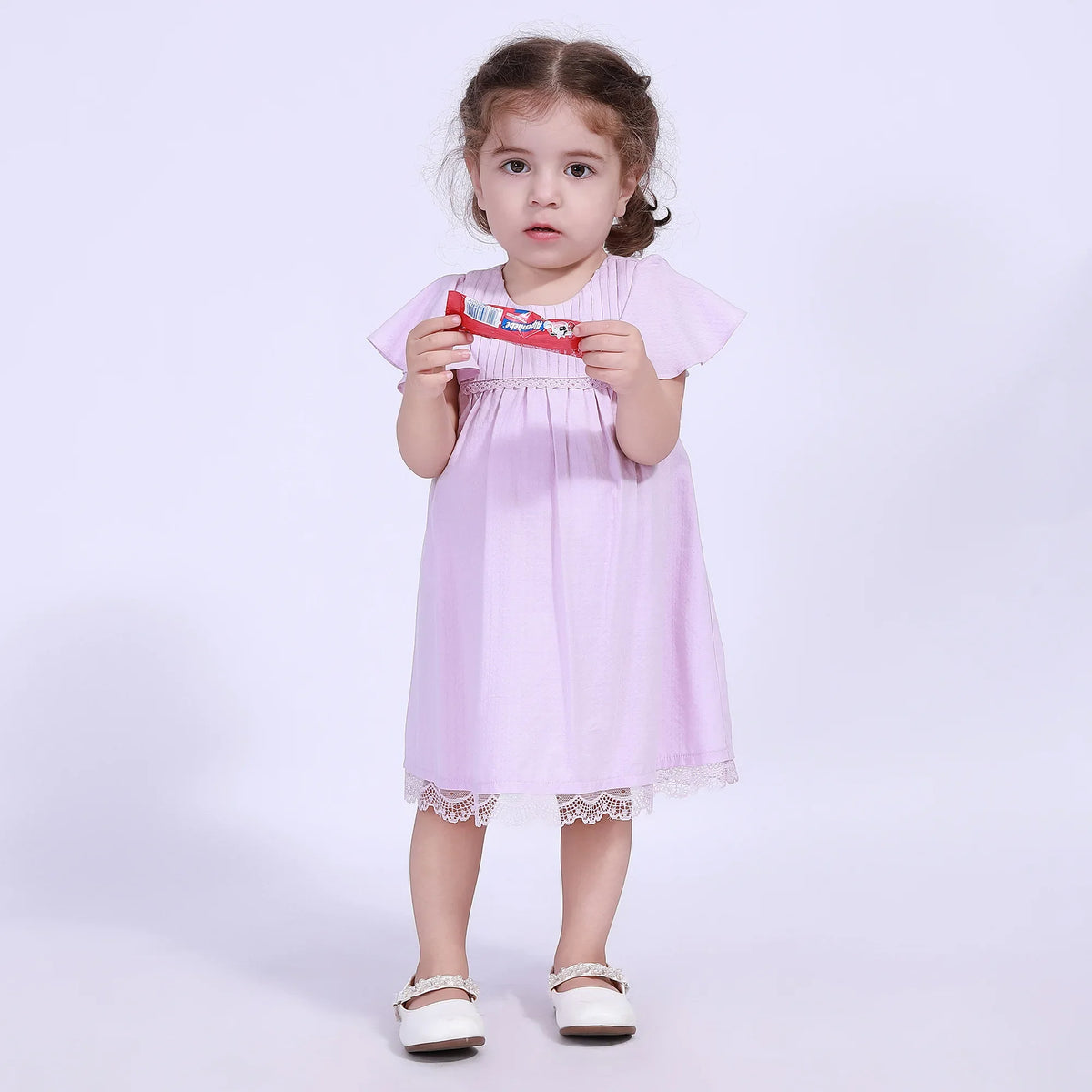 Jacquard Street Look Dress For Baby Girl Image