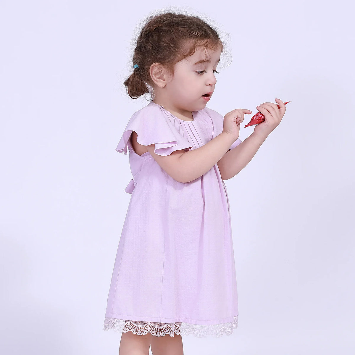 Jacquard Street Look Dress For Baby Girl Image