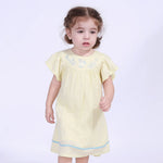 Yellow Floral Street Look Dress For Baby Girl Image