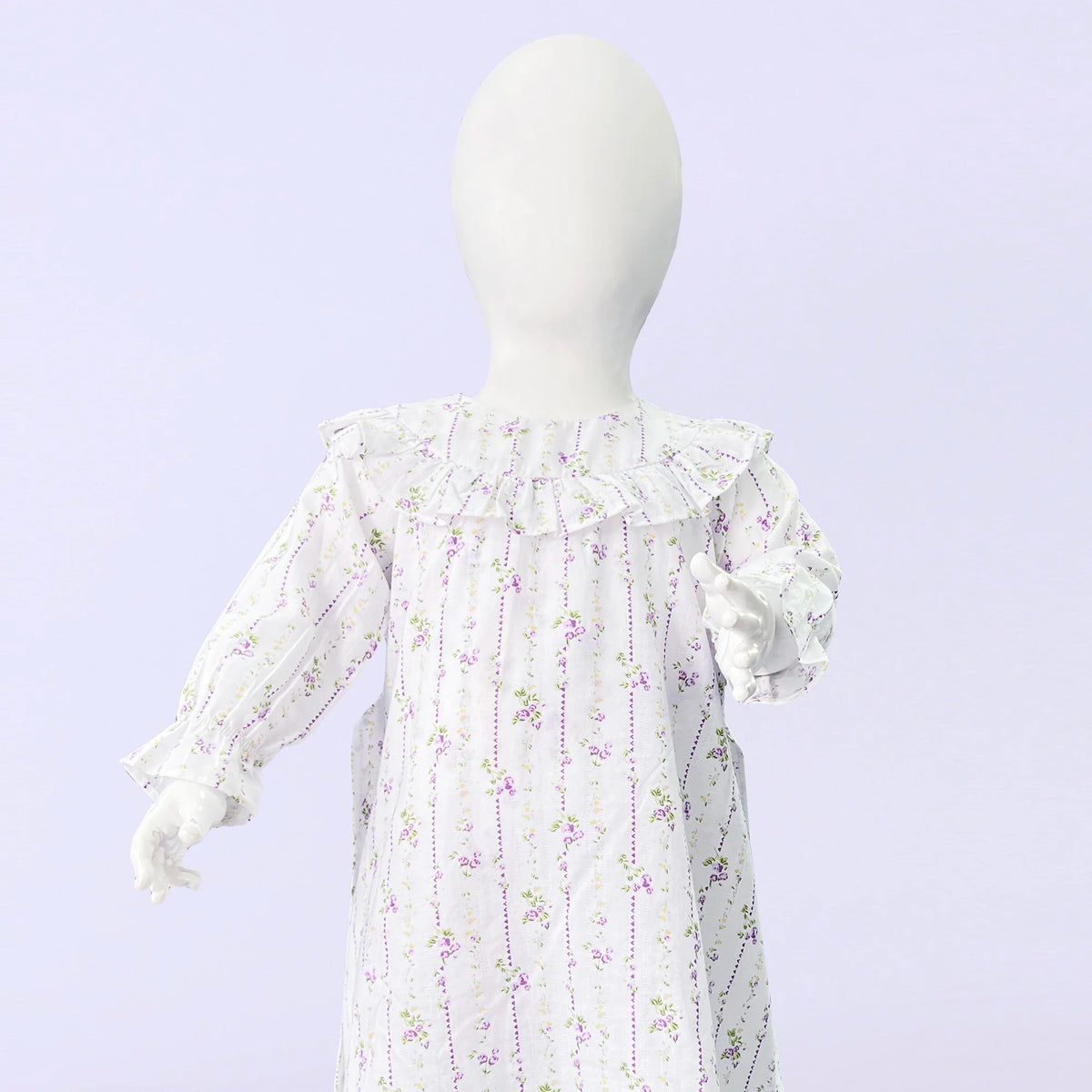 Purple Floral Street Look Dress For Baby Girl Image