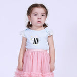 Light Blue Printed Street Look T.Shirt For Baby Girl Image