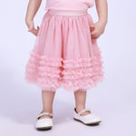 Pink Puffy Street Look Skirt For Baby Girl Image