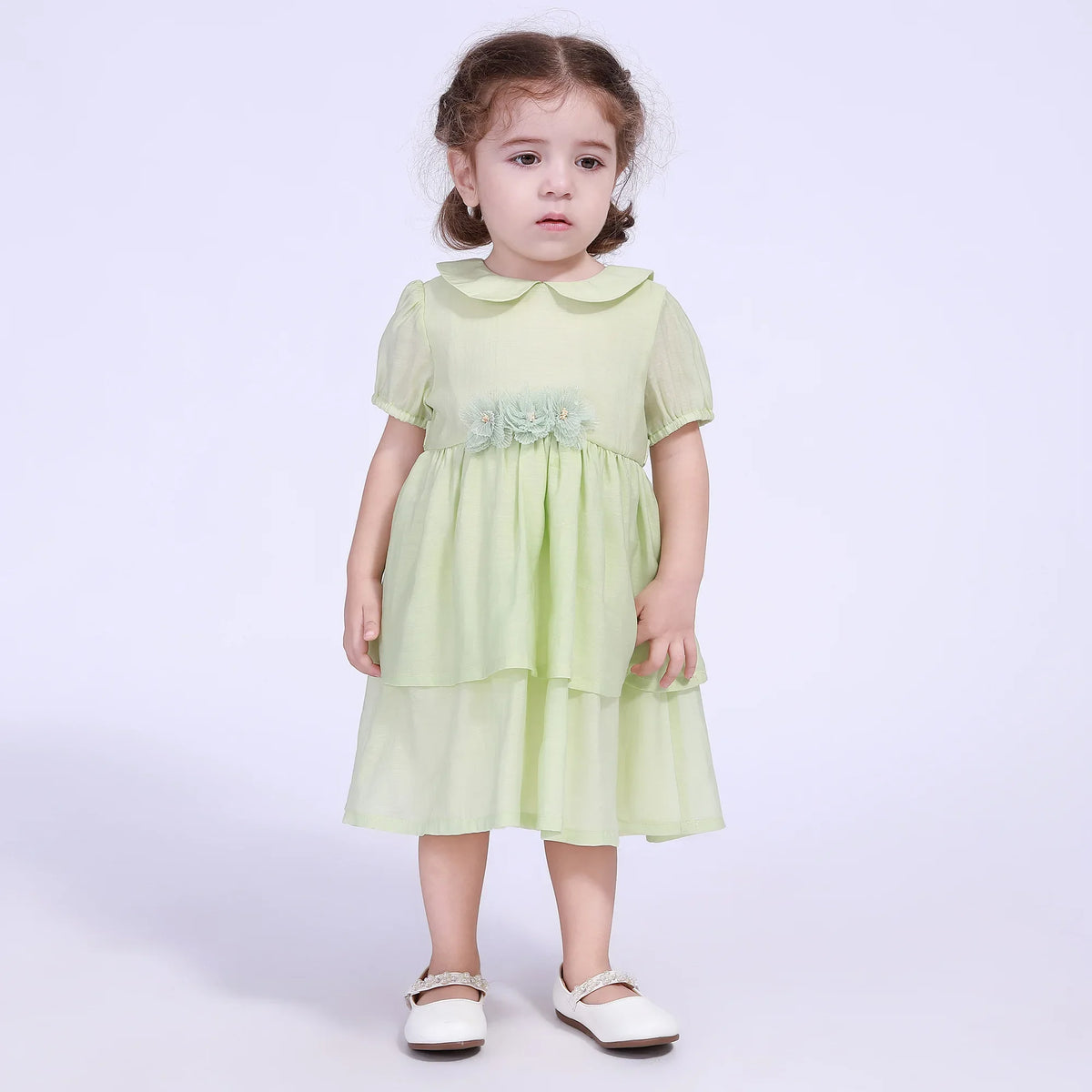 Floral Street Look Dress For Baby Girl Image