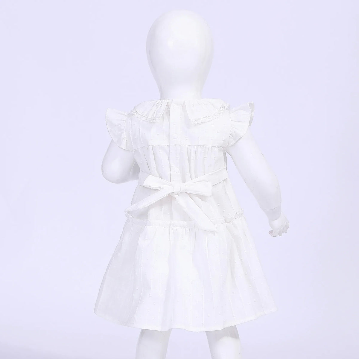 Jacquard Street Look Dress For Baby Girl Image