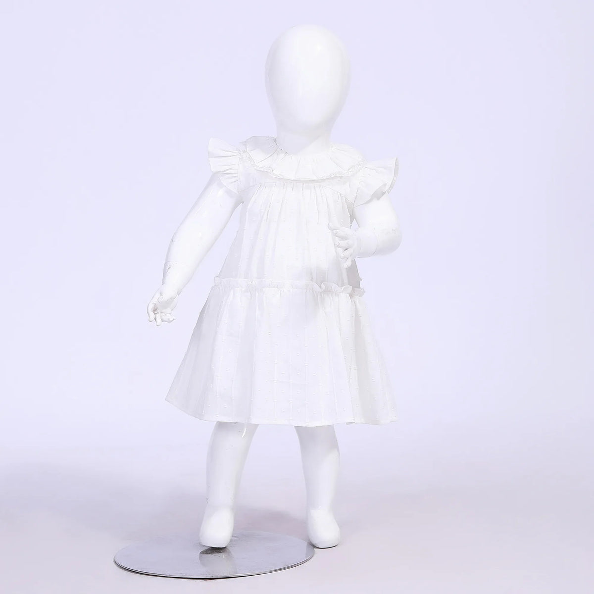 Jacquard Street Look Dress For Baby Girl Image