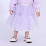 Light Purple Puffy Street Look Skirt For Baby Girl Image